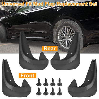 4-Piece: Universal Fit Car Mudguard Flaps DailySale