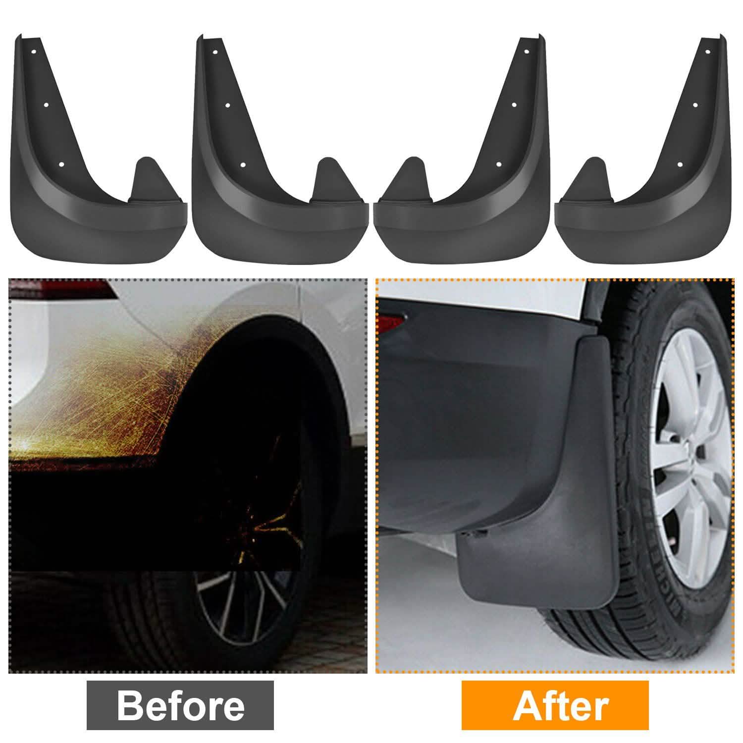 4-Piece: Universal Fit Car Mudguard Flaps DailySale
