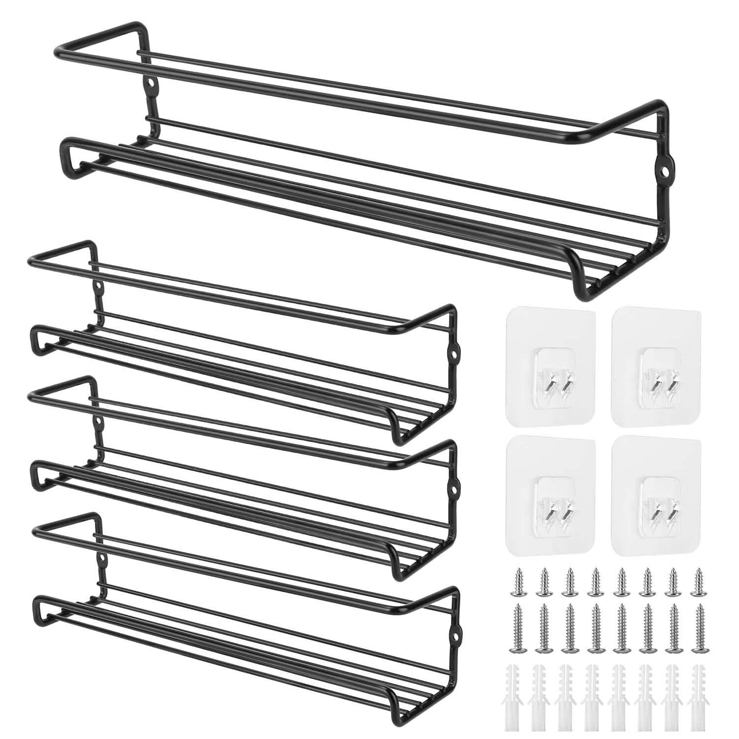 4-Piece: Wall Mount Spice Racks DailySale