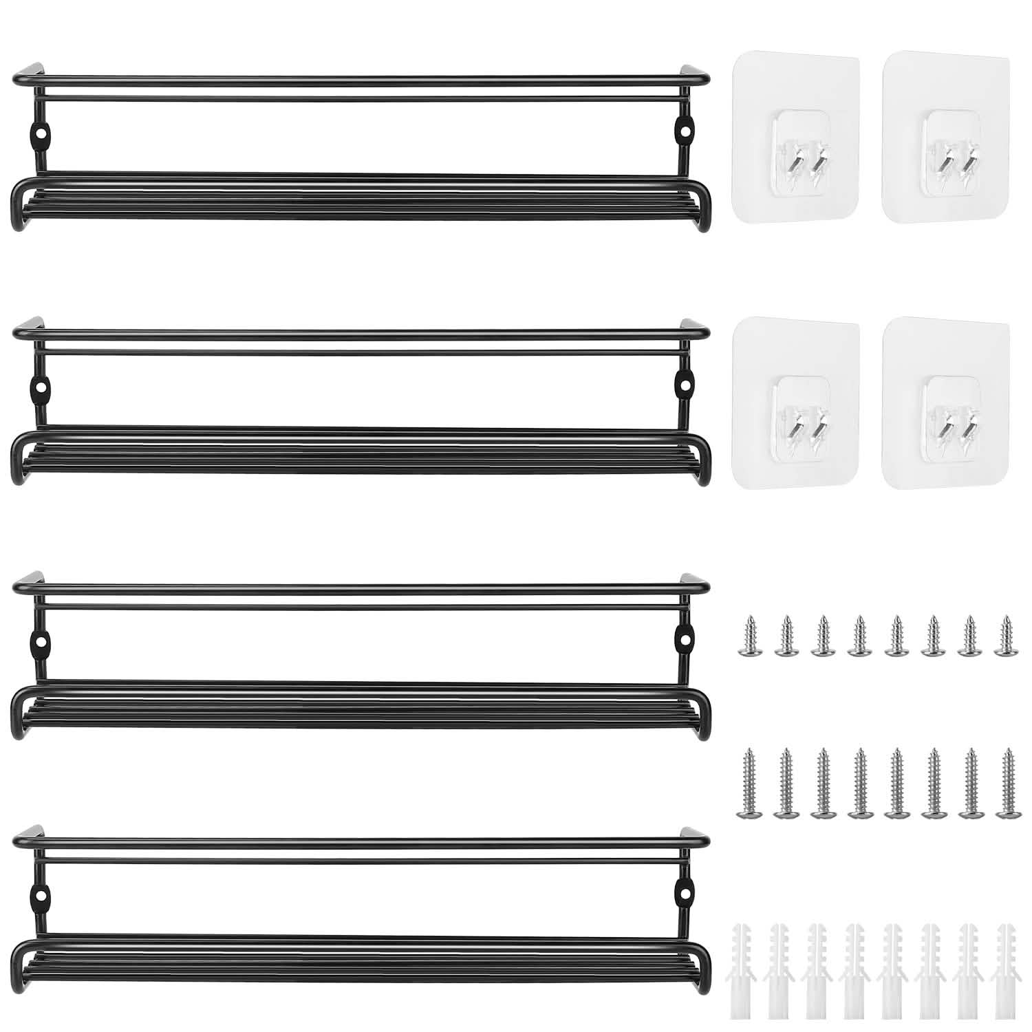 4-Piece: Wall Mount Spice Racks DailySale