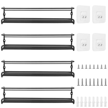 4-Piece: Wall Mount Spice Racks DailySale