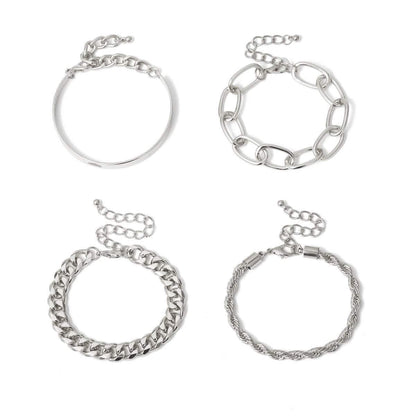 4-Piece: Women Adjustable Boho Chain Bracelets Set DailySale