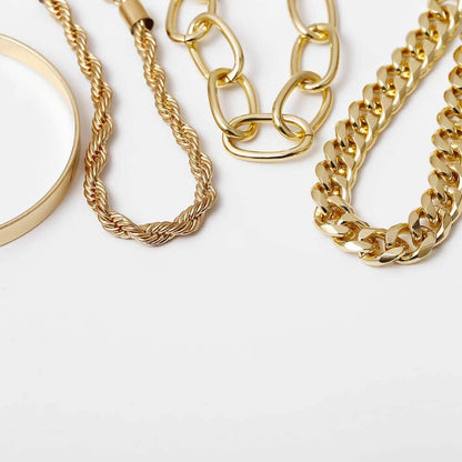 4-Piece: Women Adjustable Boho Chain Bracelets Set DailySale