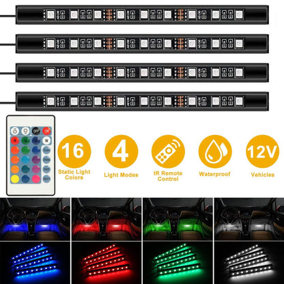 4-Pieces: 36 LEDs 12V Car Atmosphere Light Strip DailySale