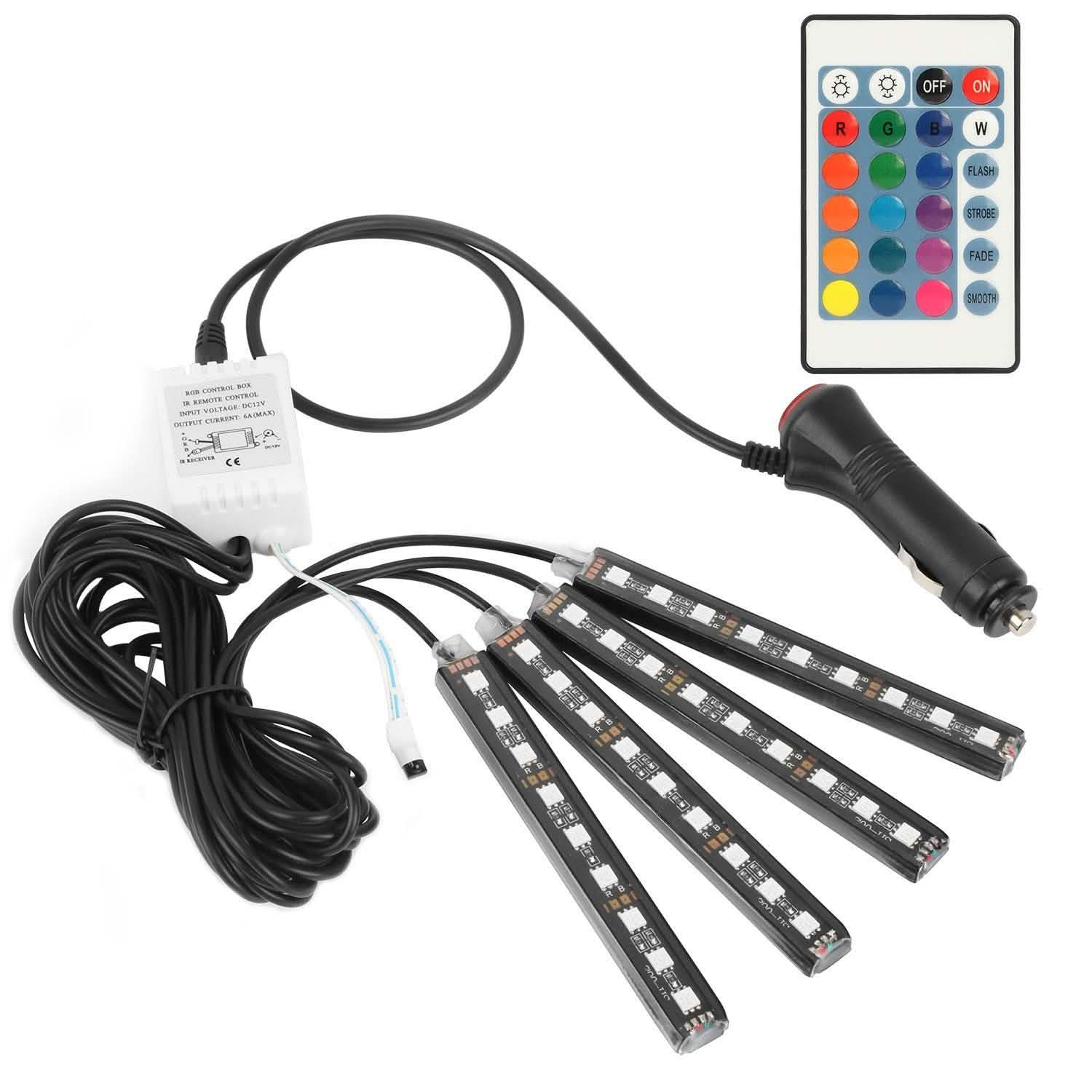 4-Pieces: 36 LEDs 12V Car Atmosphere Light Strip DailySale