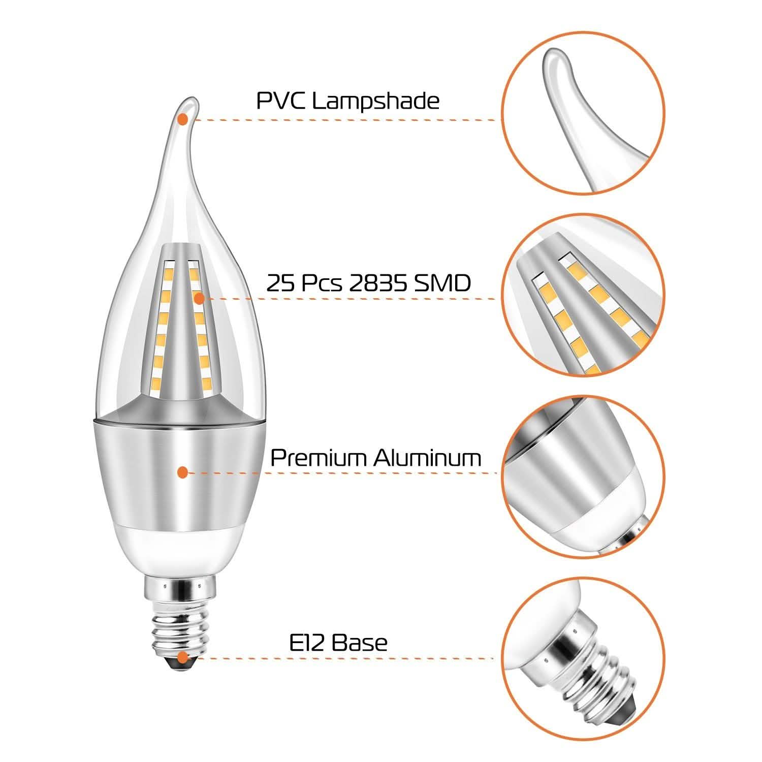 4-Pieces: 5W E12 Candelaria Bulbs DailySale