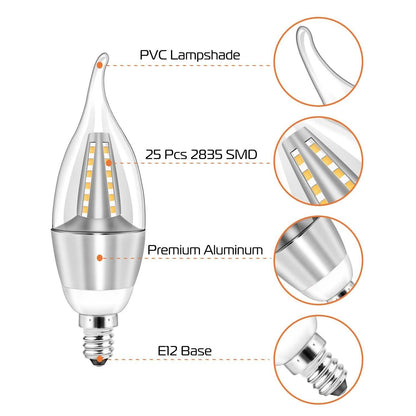 4-Pieces: 5W E12 Candelaria Bulbs DailySale