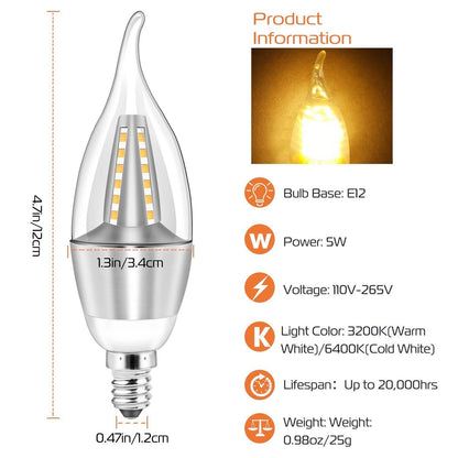 4-Pieces: 5W E12 Candelaria Bulbs DailySale