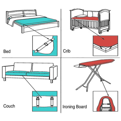 4-Pieces: Adjustable Bed Sheet Fasteners DailySale