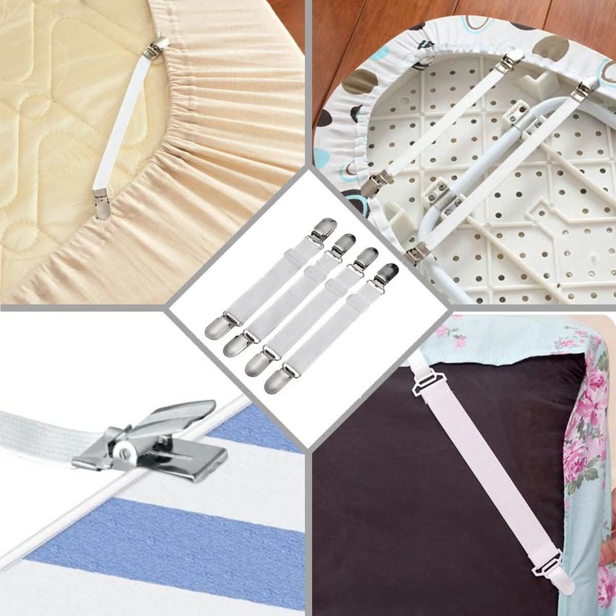 4-Pieces: Adjustable Bed Sheet Fasteners DailySale