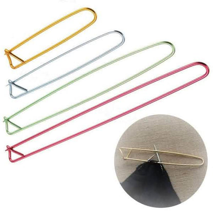 4-Pieces: Aluminum Stitch Holders Pins Knit Knitting Needles Crochet Hooks DailySale