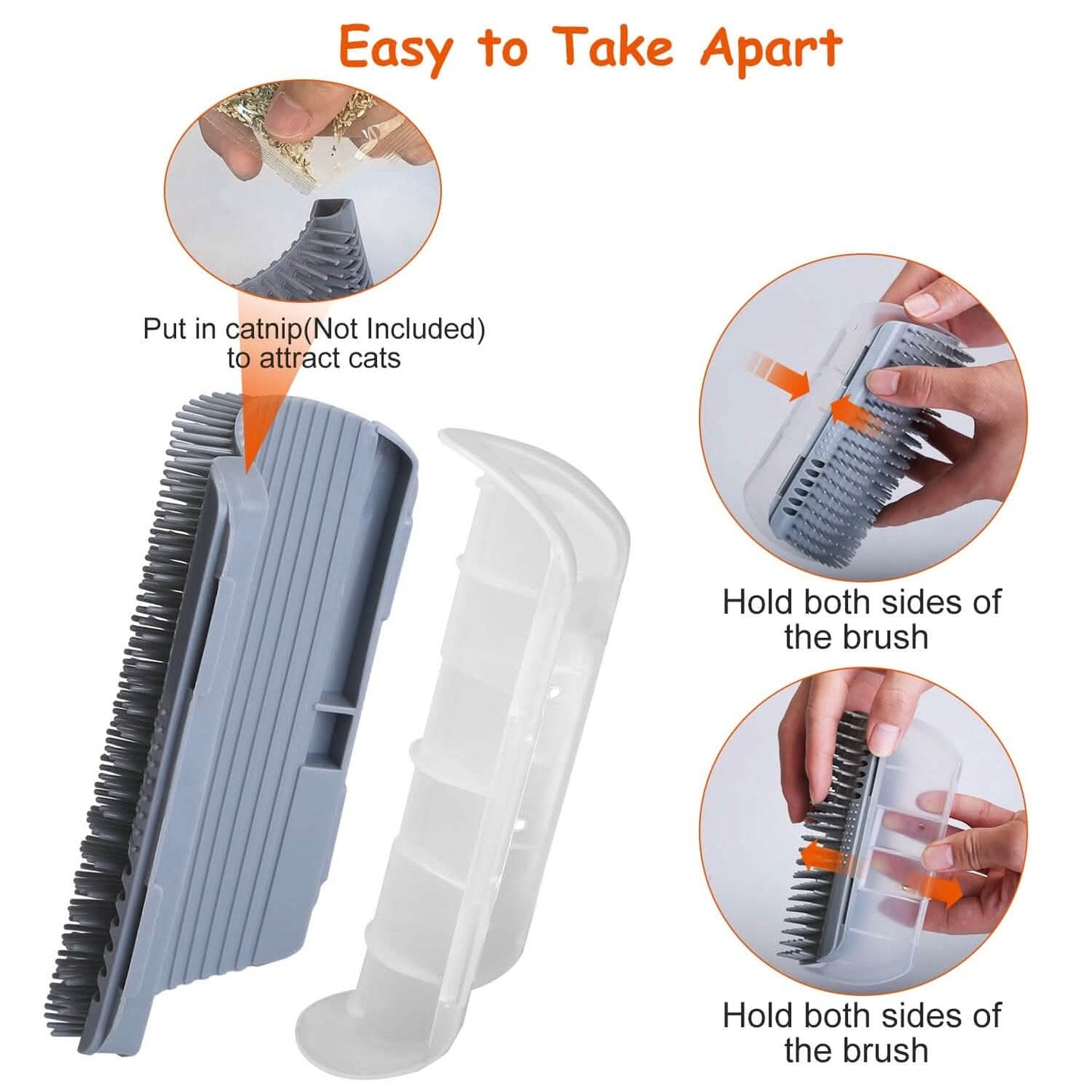 4-Pieces: Cat Self Groomer Soft Silicone Wall Corner Scratcher DailySale