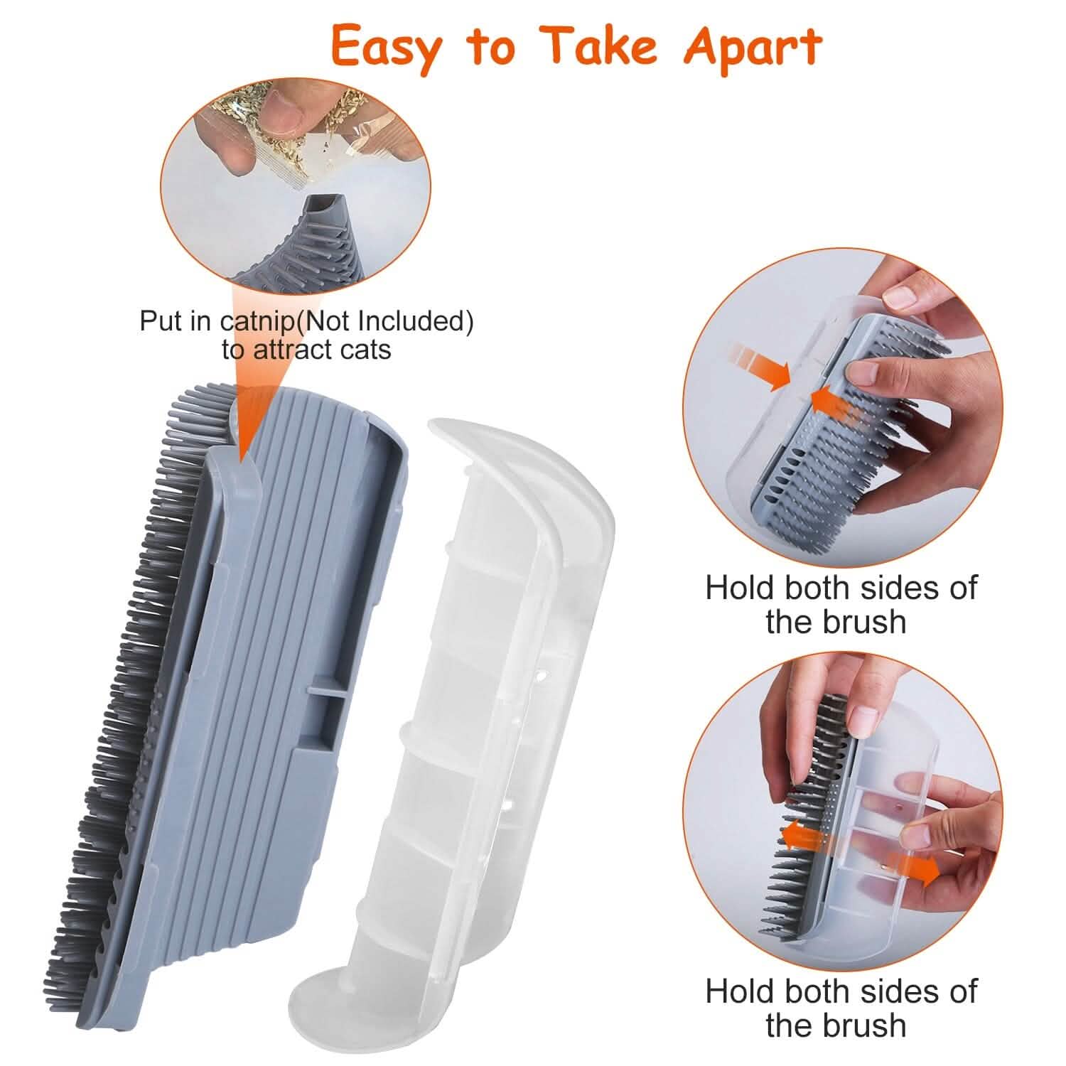 4-Pieces: Cat Self Groomer Soft Silicone Wall Corner Scratcher DailySale