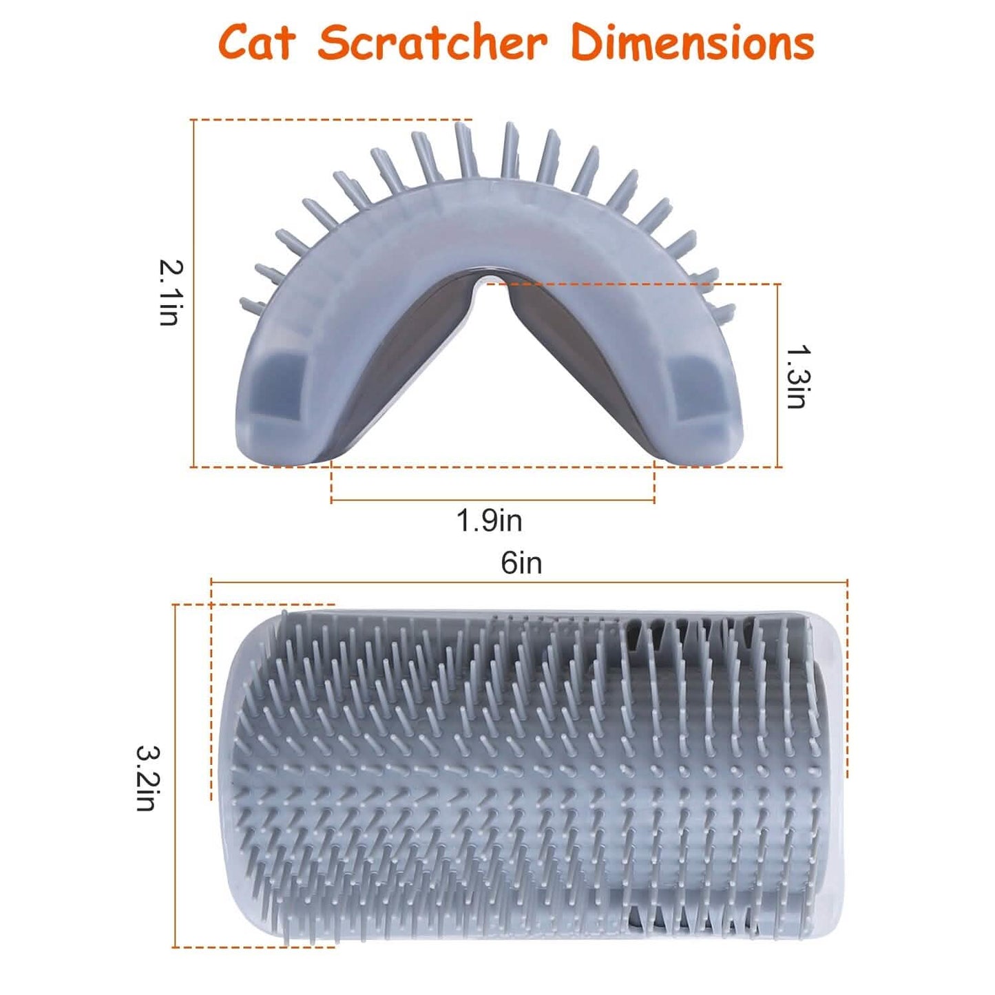 4-Pieces: Cat Self Groomer Soft Silicone Wall Corner Scratcher DailySale