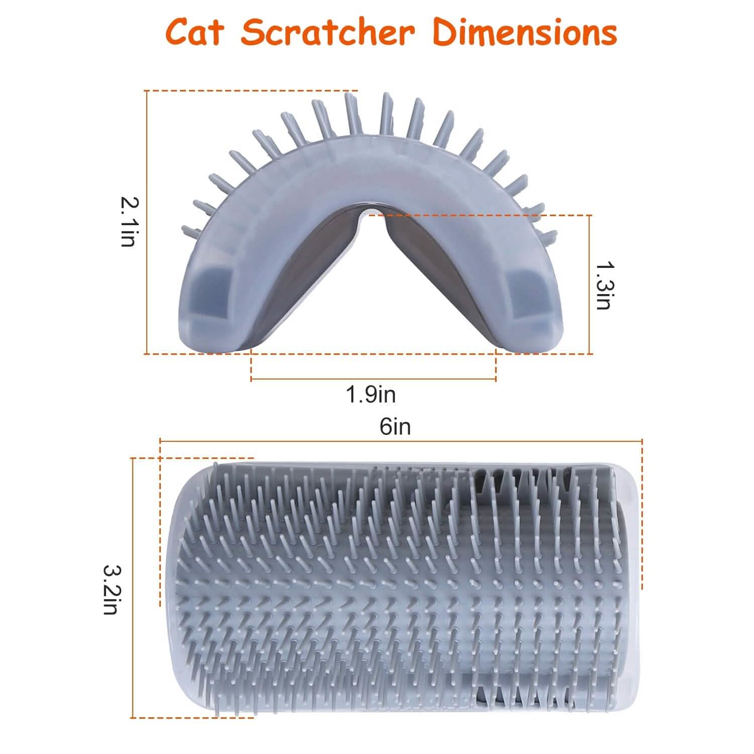 4-Pieces: Cat Self Groomer Soft Silicone Wall Corner Scratcher DailySale
