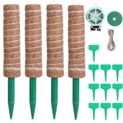 4-Pieces: Coco Coir Extendable Moss Pole for Climbing Plants DailySale