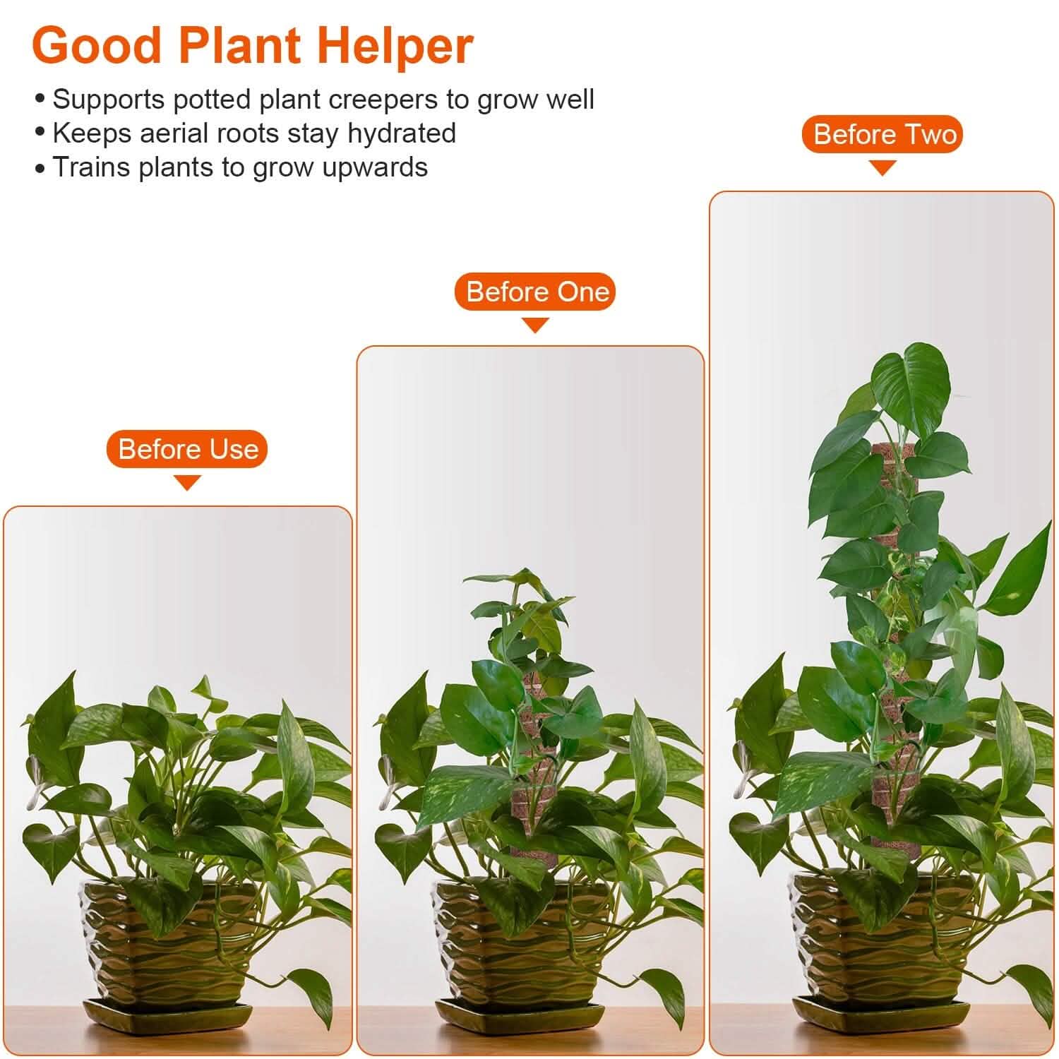 4-Pieces: Coco Coir Extendable Moss Pole for Climbing Plants DailySale