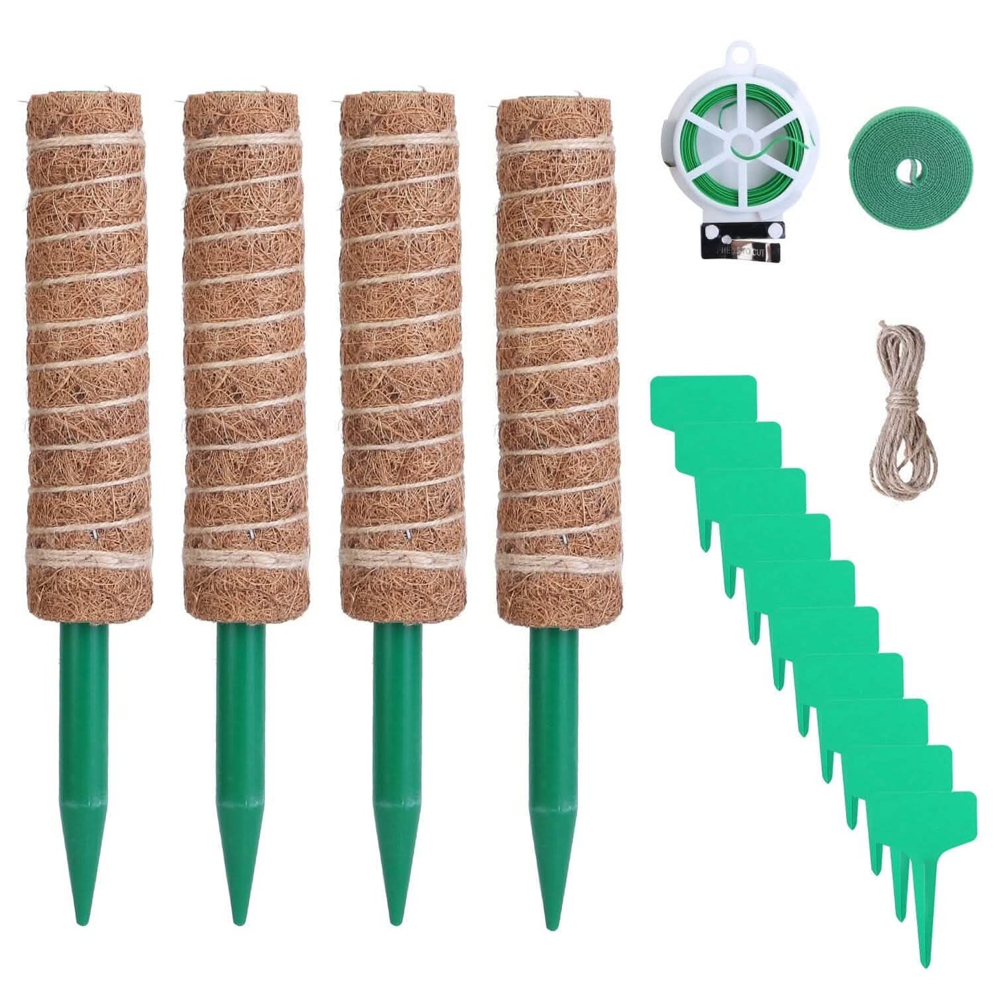 4-Pieces: Coco Coir Extendable Moss Pole for Climbing Plants DailySale