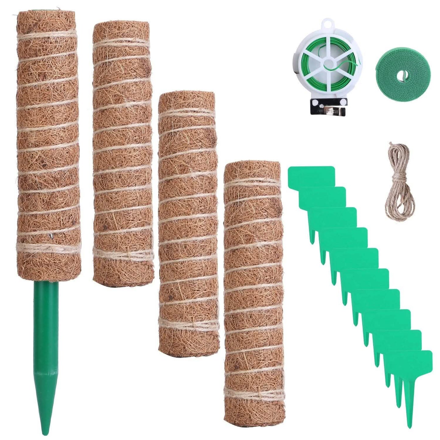 4-Pieces: Coco Coir Extendable Moss Pole for Climbing Plants DailySale