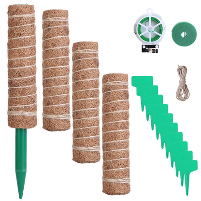 4-Pieces: Coco Coir Extendable Moss Pole for Climbing Plants DailySale