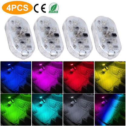 4-Pieces: Cordless Car Interior Light USB Rechargeable DailySale