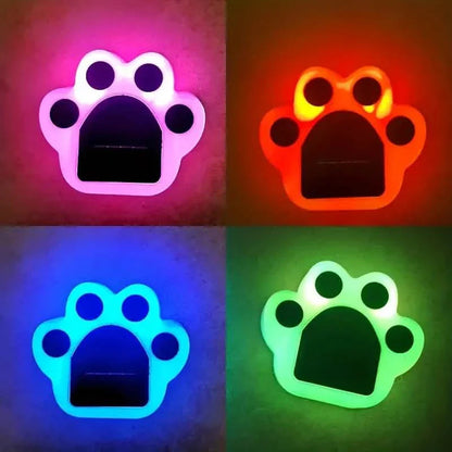 4-Pieces: Cute Paw-Shaped Solar Lawn Lights DailySale