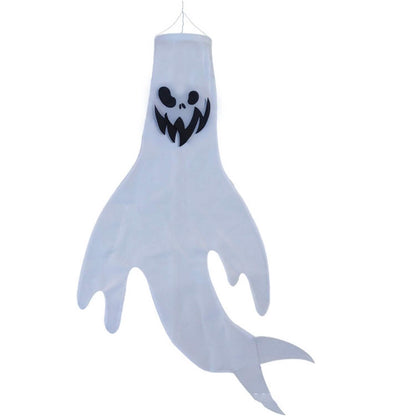 4-Pieces: Halloween Ghosts with Witch Hats Windsocks Hanging Decoration with Colorful LED Light DailySale