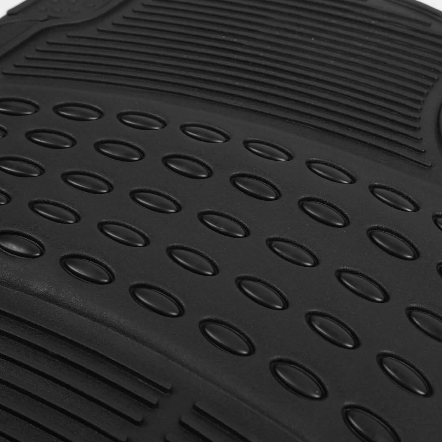 4-Pieces: Heavy Duty PVC Rubber Automotive Floor Mats with Trimmable Design DailySale