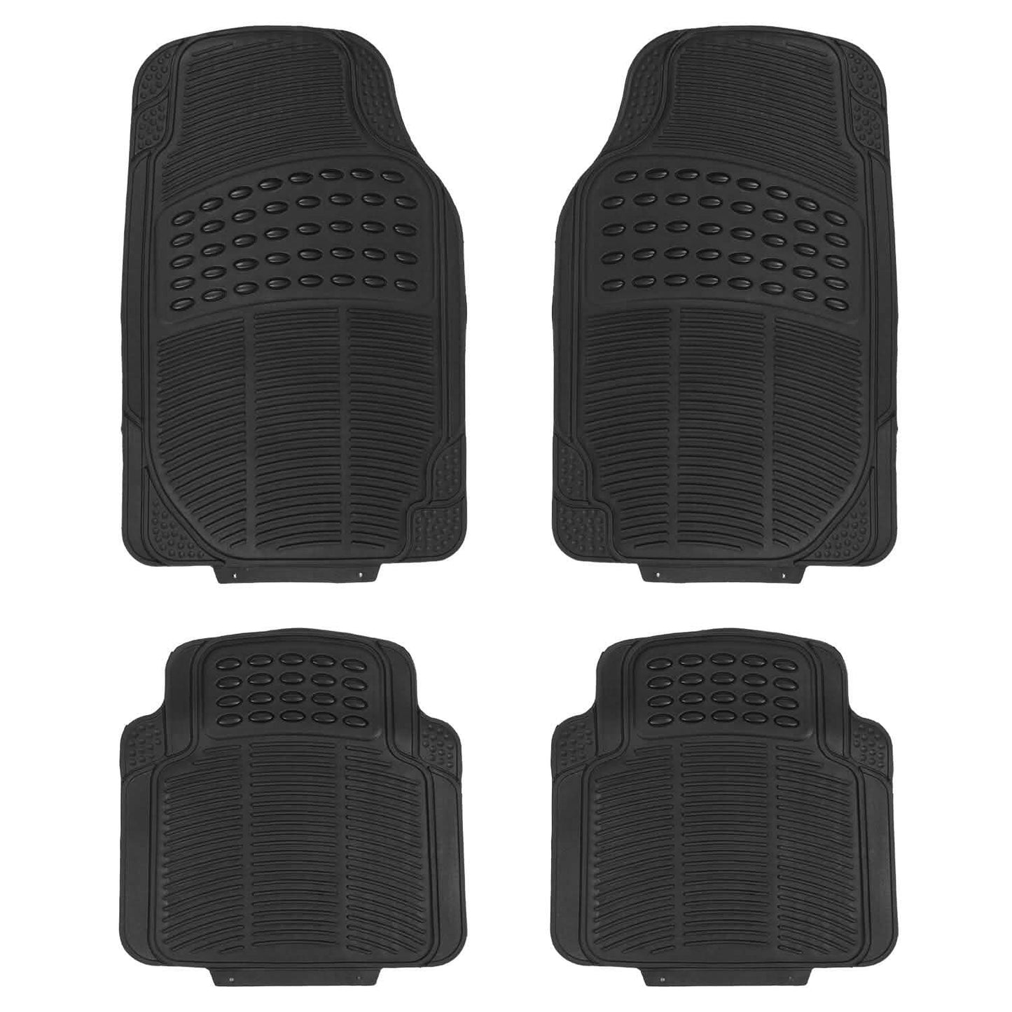 4-Pieces: Heavy Duty PVC Rubber Automotive Floor Mats with Trimmable Design DailySale