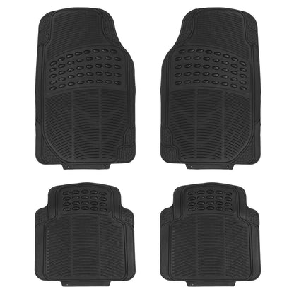 4-Pieces: Heavy Duty PVC Rubber Automotive Floor Mats with Trimmable Design DailySale