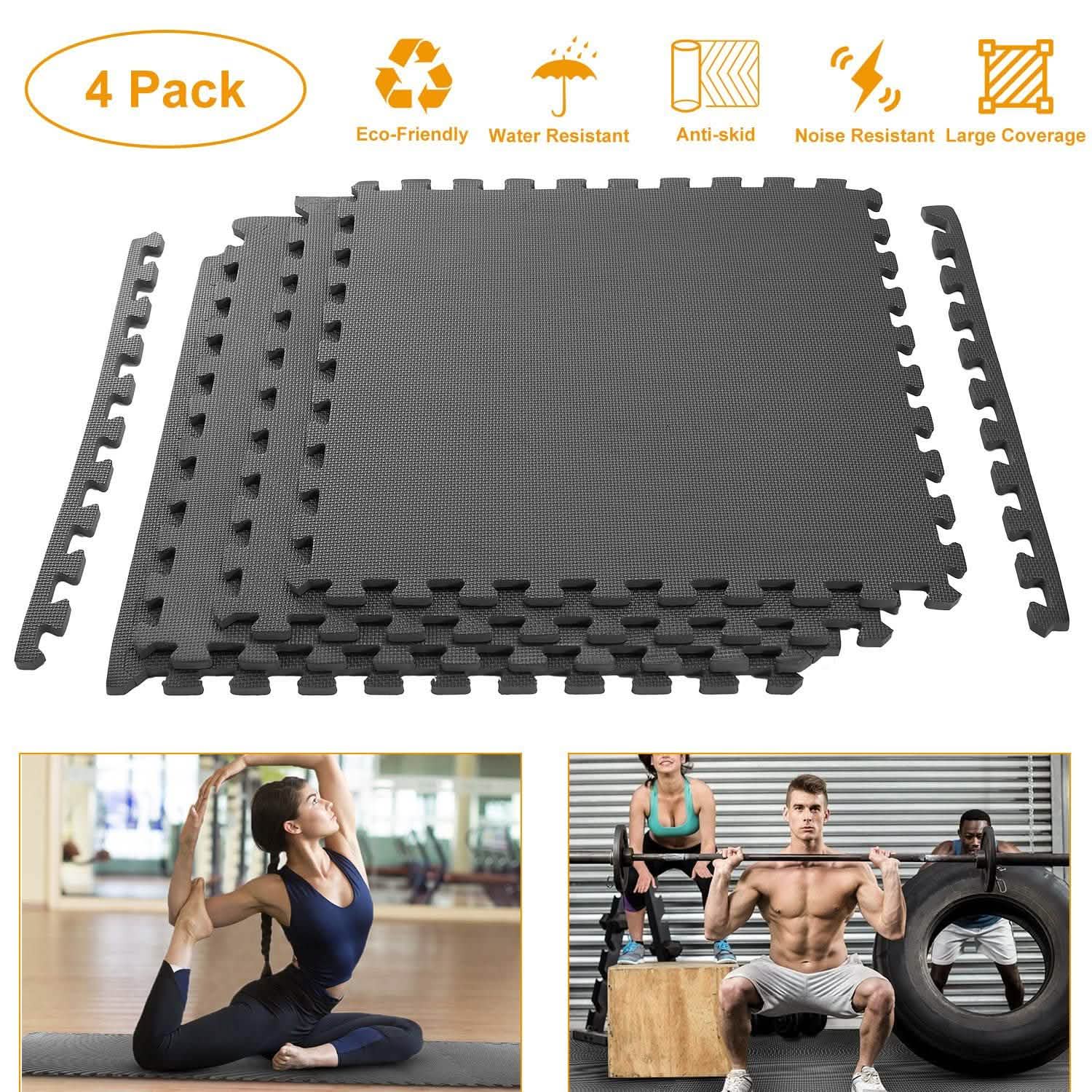 4-Pieces: Puzzle Exercise Foam Mat DailySale