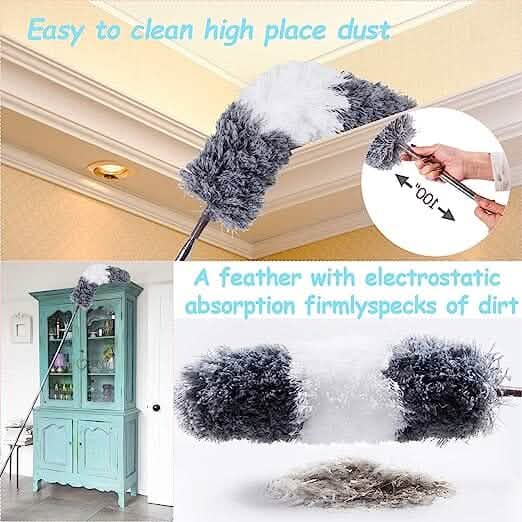 4-Pieces: Reusable Bendable Dusters with Extension Pole DailySale