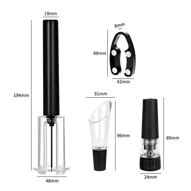 4-Pieces Set: Air Pump Wine Bottle Opener DailySale