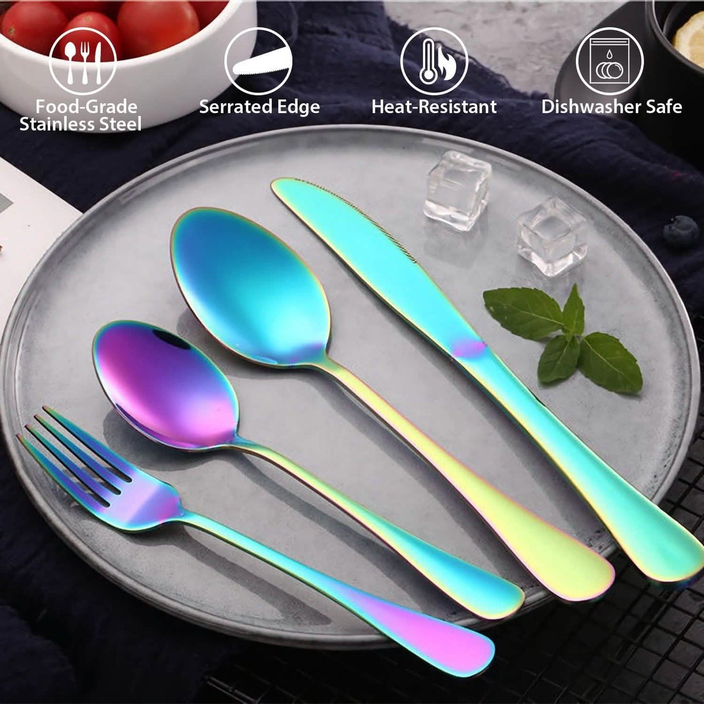 4-Pieces Set: Flatware Stainless Steel Silverware Cutlery Kitchen Set DailySale