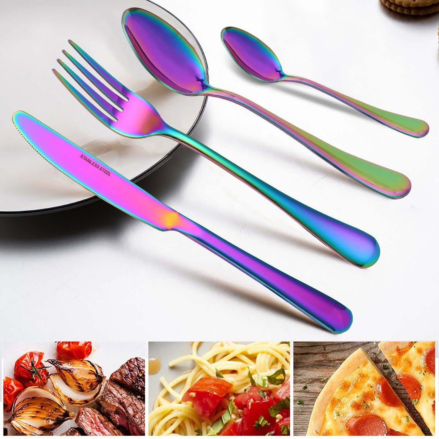 4-Pieces Set: Flatware Stainless Steel Silverware Cutlery Kitchen Set DailySale