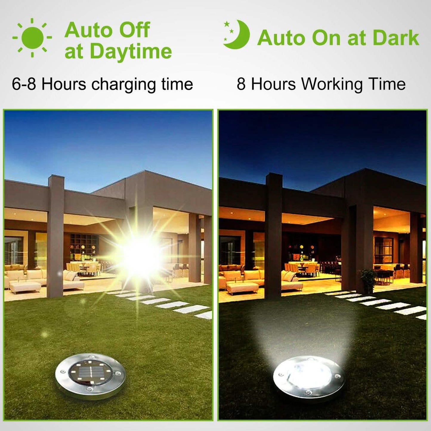 4-Pieces: Solar Powered Ground Light DailySale