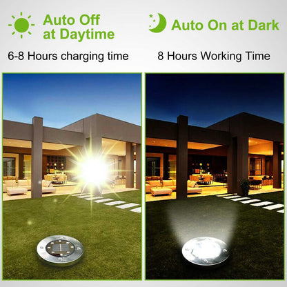4-Pieces: Solar Powered Ground Light DailySale