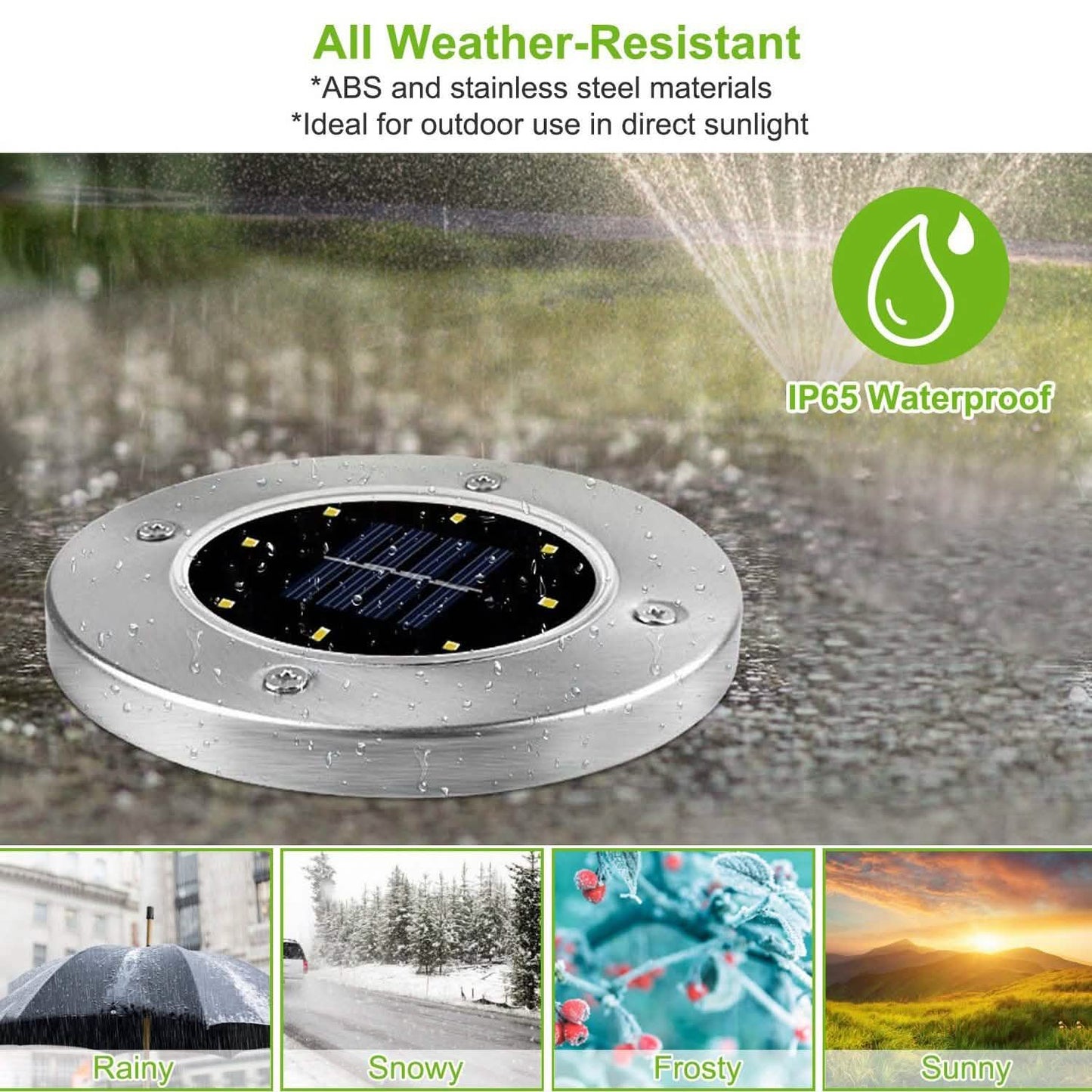 4-Pieces: Solar Powered Ground Light DailySale