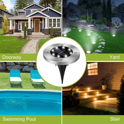 4-Pieces: Solar Powered Ground Light DailySale