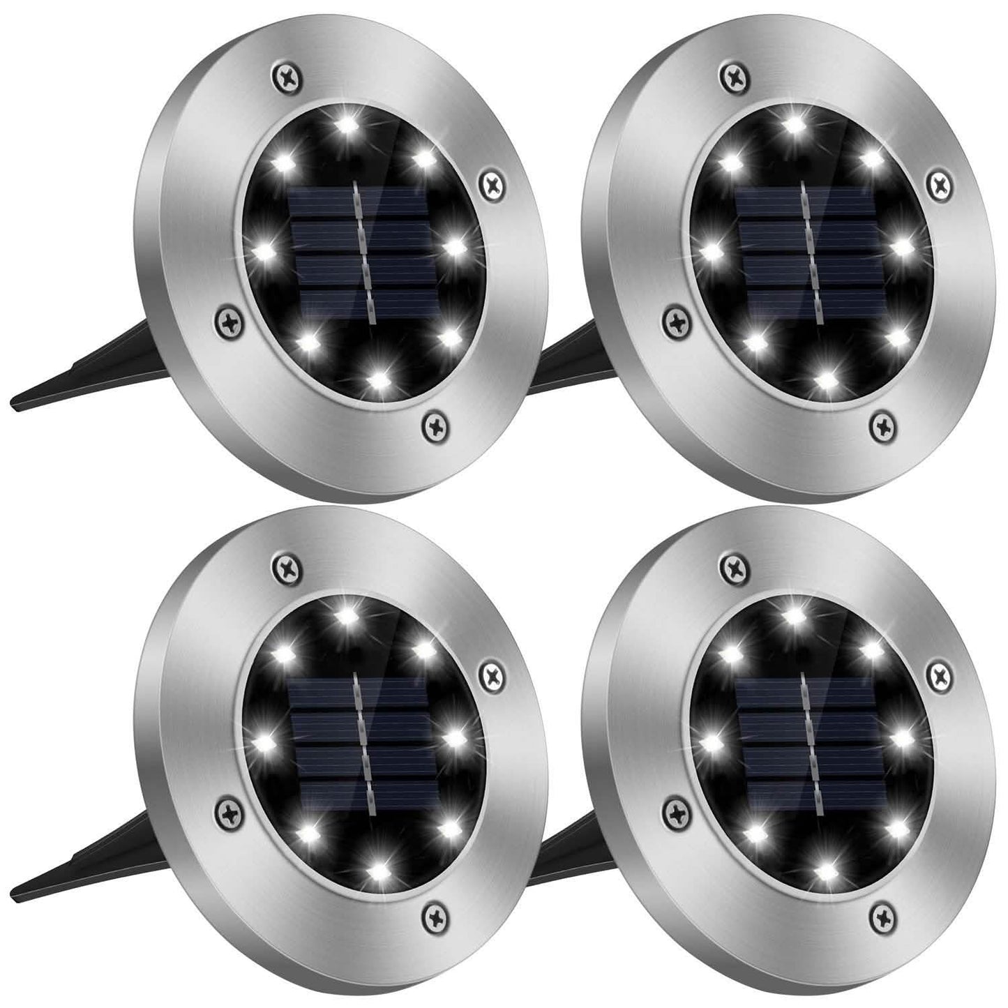 4-Pieces: Solar Powered Ground Light DailySale