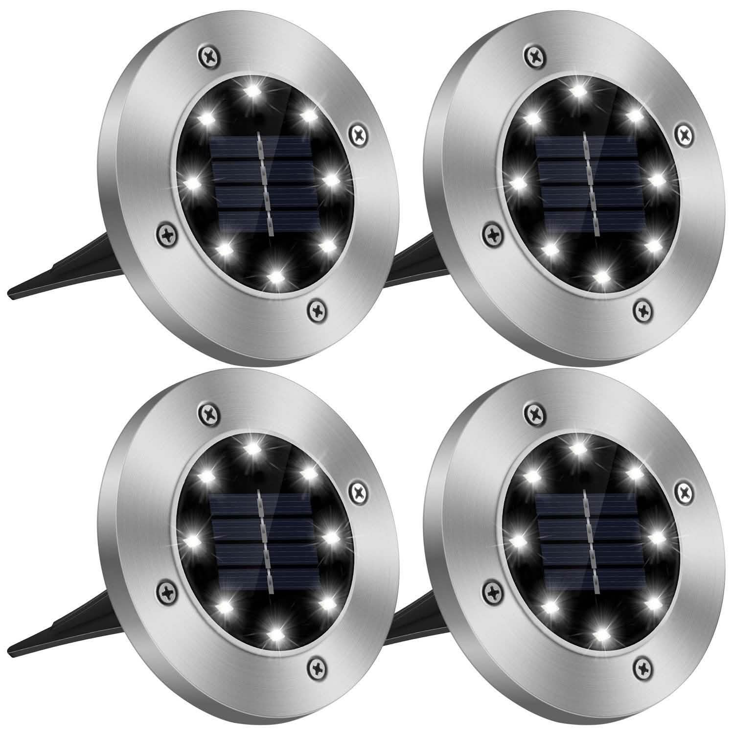 4-Pieces: Solar Powered Ground Light DailySale