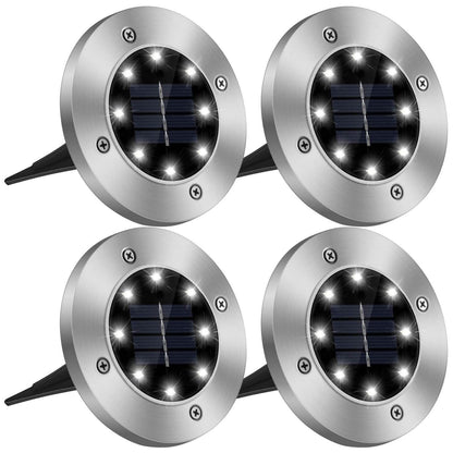 4-Pieces: Solar Powered Ground Light DailySale