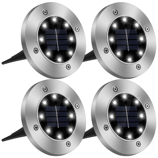 4-Pieces: Solar Powered Ground Light DailySale