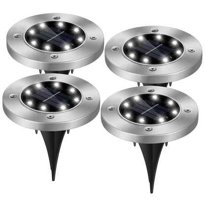 4-Pieces: Solar Powered Ground Light DailySale