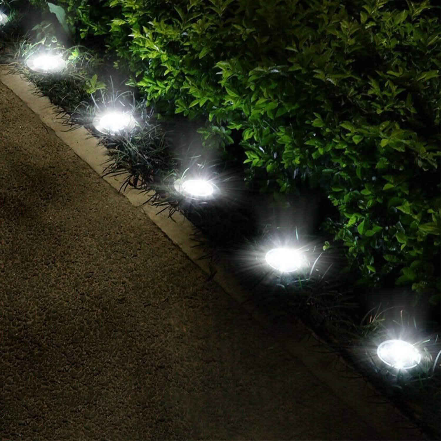 4-Pieces: Solar Powered Ground Light DailySale
