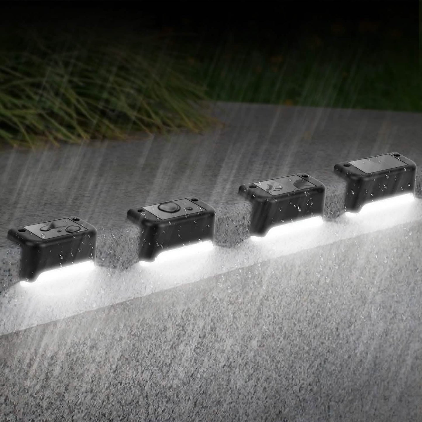 4-Pieces: Solar Powered LED Step Lights DailySale