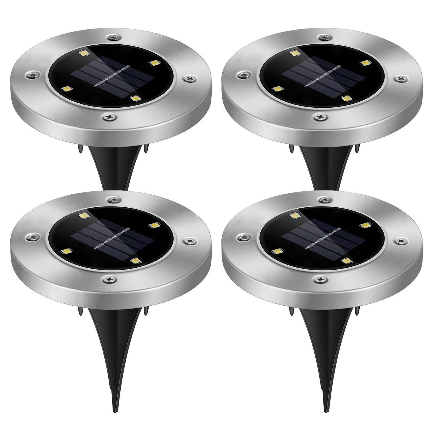 4-Pieces: Solar Waterproof Ground Light DailySale
