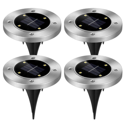 4-Pieces: Solar Waterproof Ground Light DailySale