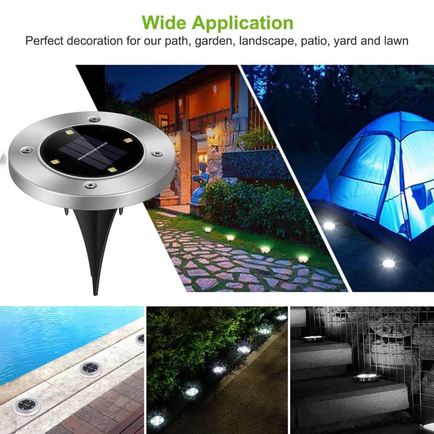 4-Pieces: Solar Waterproof Ground Light DailySale