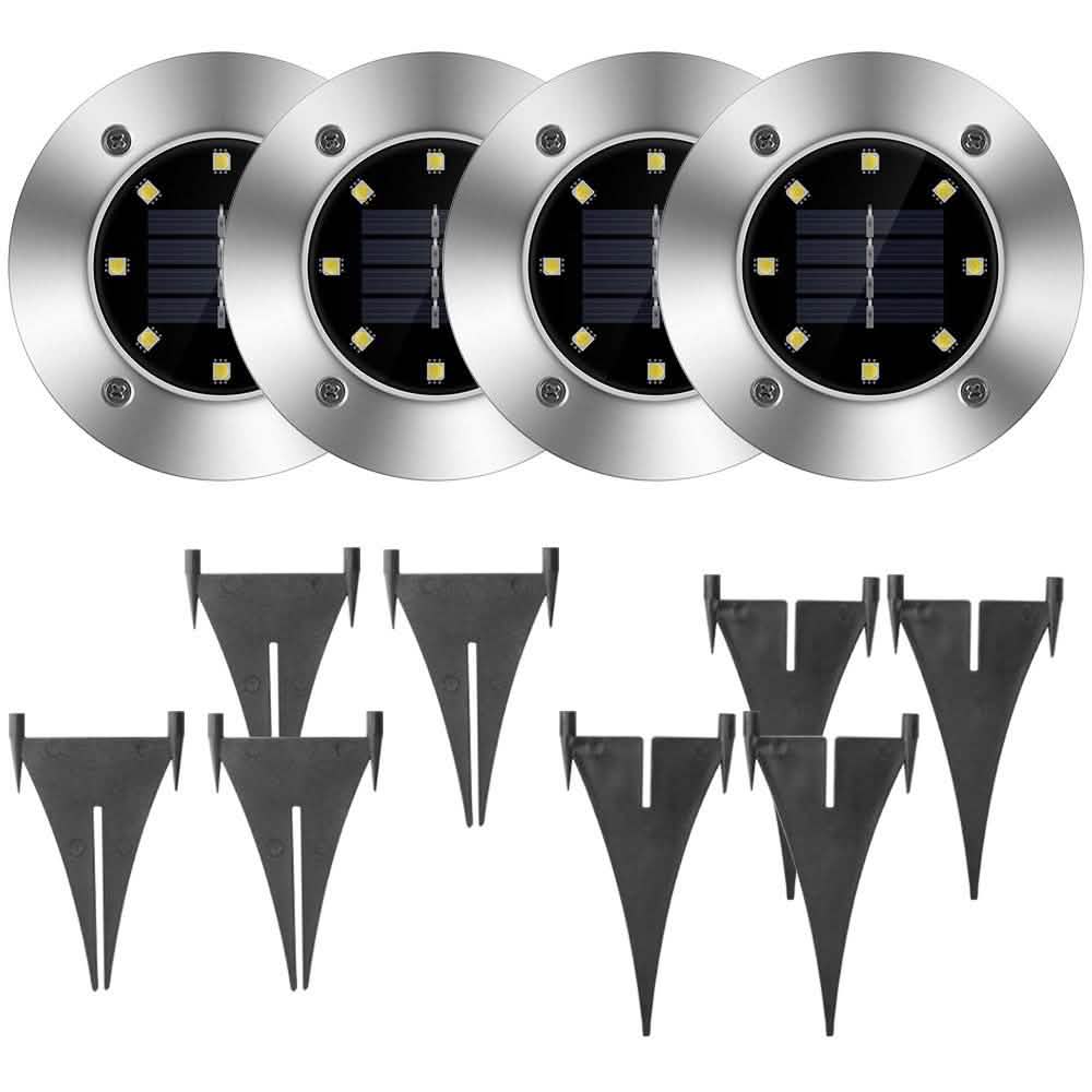 4-Pieces: Solar Waterproof Ground Light DailySale